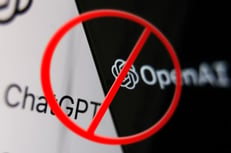 OpenAI-and-ChatGPT-logos-are-marked-do-not-enter-with-a-red-circle-and-line-symbol